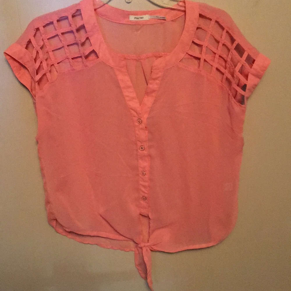 Sheer tie top
